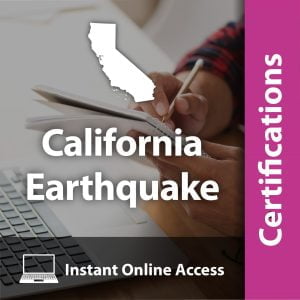 California Earthquake Certification (6 CE Hrs)